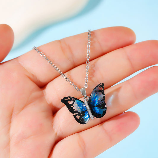Acrylic butterfly necklace
